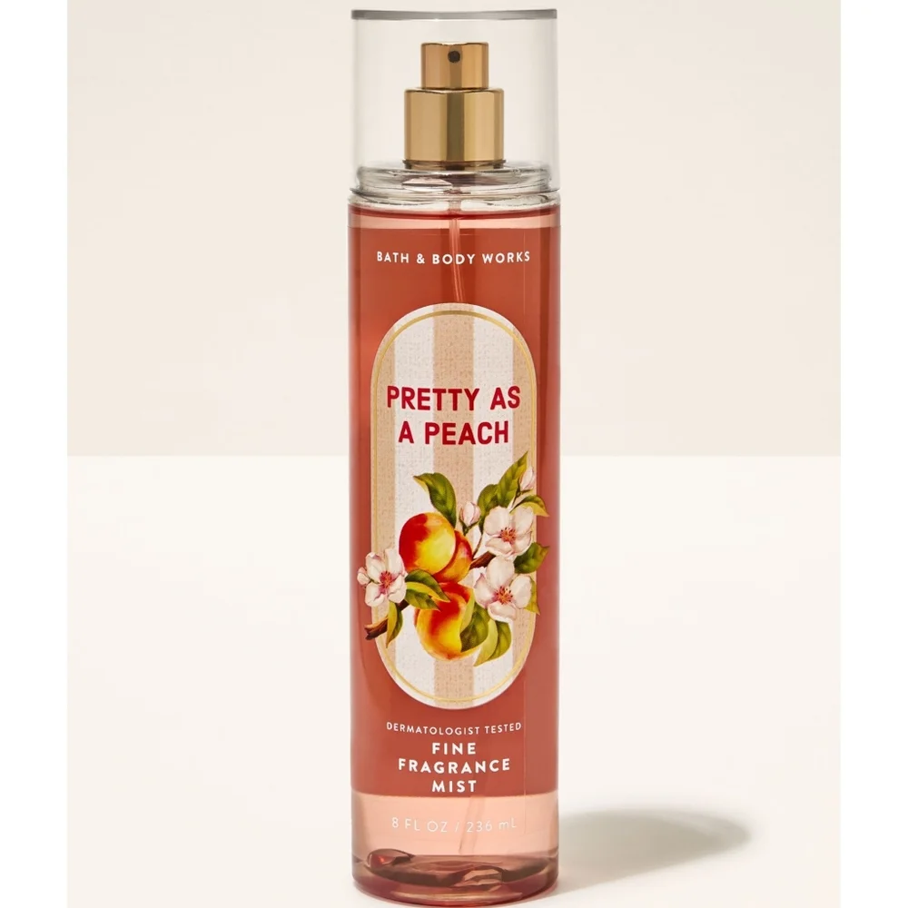 Bath & Body Works Pretty as a Peach Fine Fragrance Body Mist 8oz NEW RARE